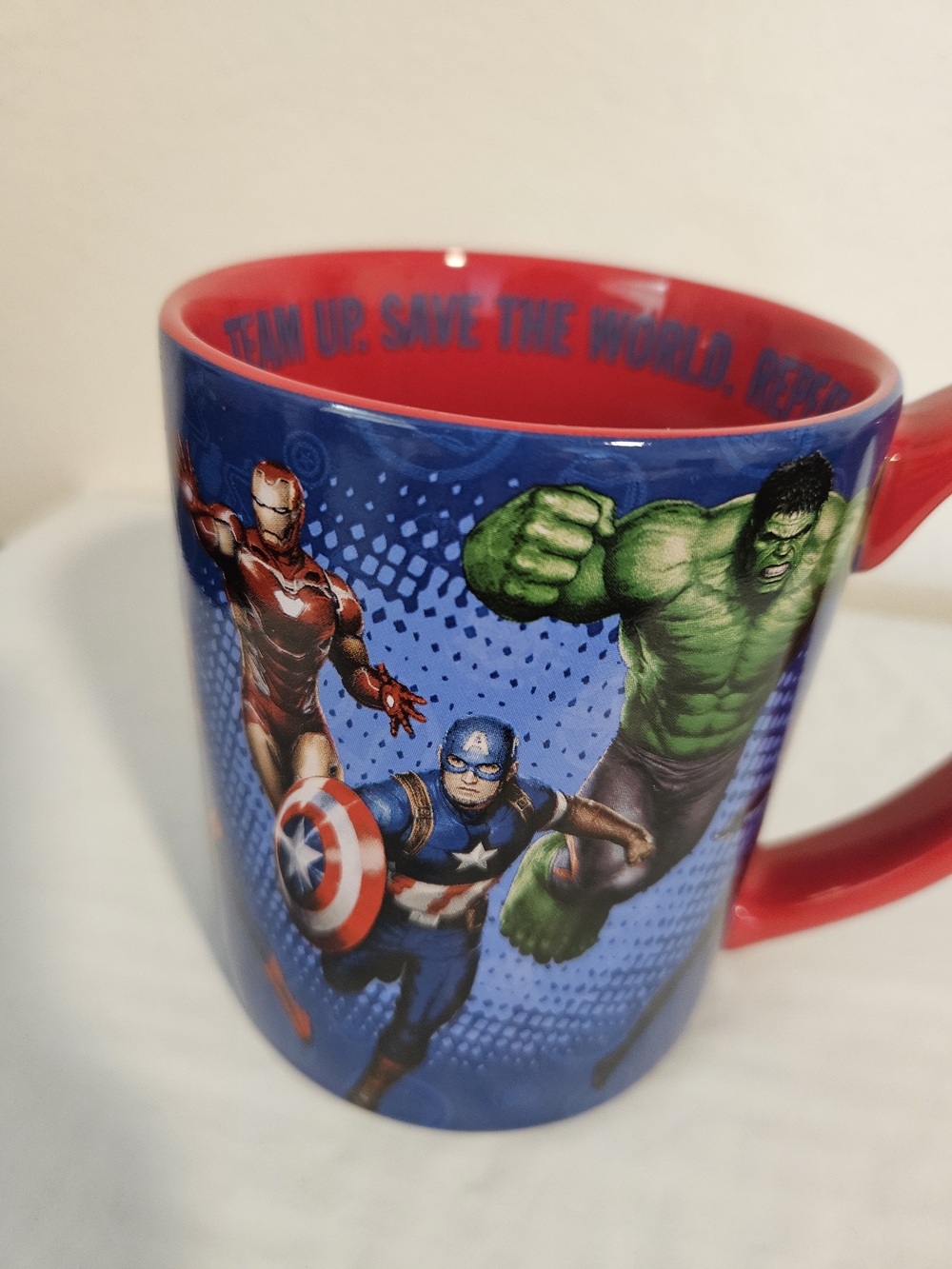 Disney Parks Marvel Avengers Assemble Ceramic Coffee Mug featuring wraparound